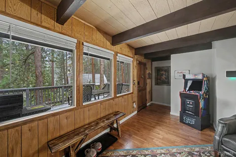 a room with furniture and a window