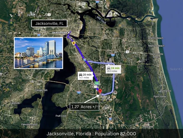 a view of city and ocean