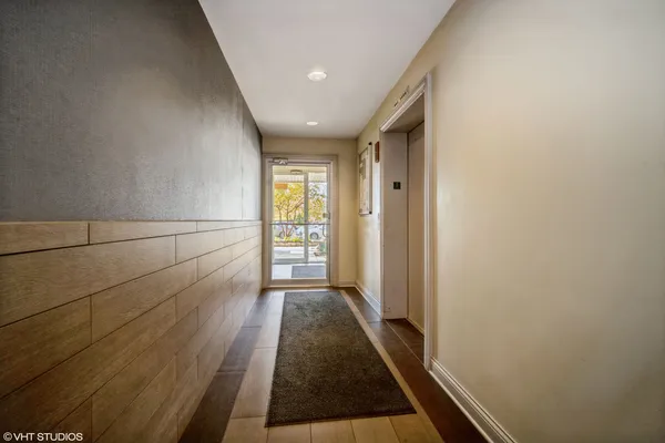a view of hallway with stairs