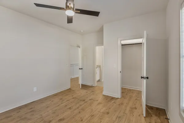 an empty room with a window