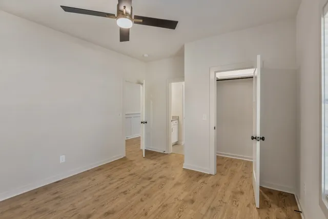 an empty room with a window