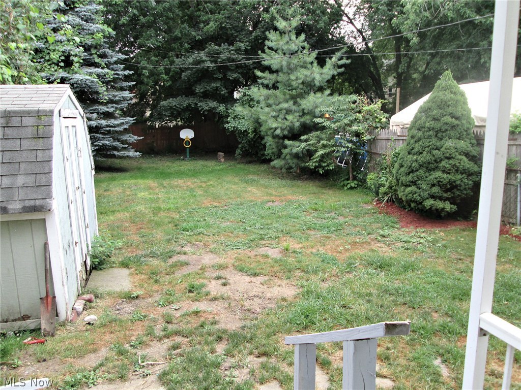 3717 Riverside Avenue Cleveland, OH 44109 - Photo 20 of 21 It may be in the city, but this 150' deep back yard looks like a quiet portion of a park. Fully fenced with a storage shed