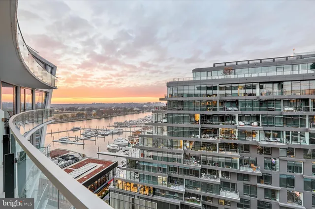 a view of a city with tall buildings