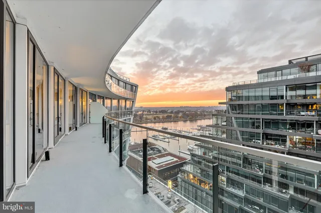 a view of balcony with city view