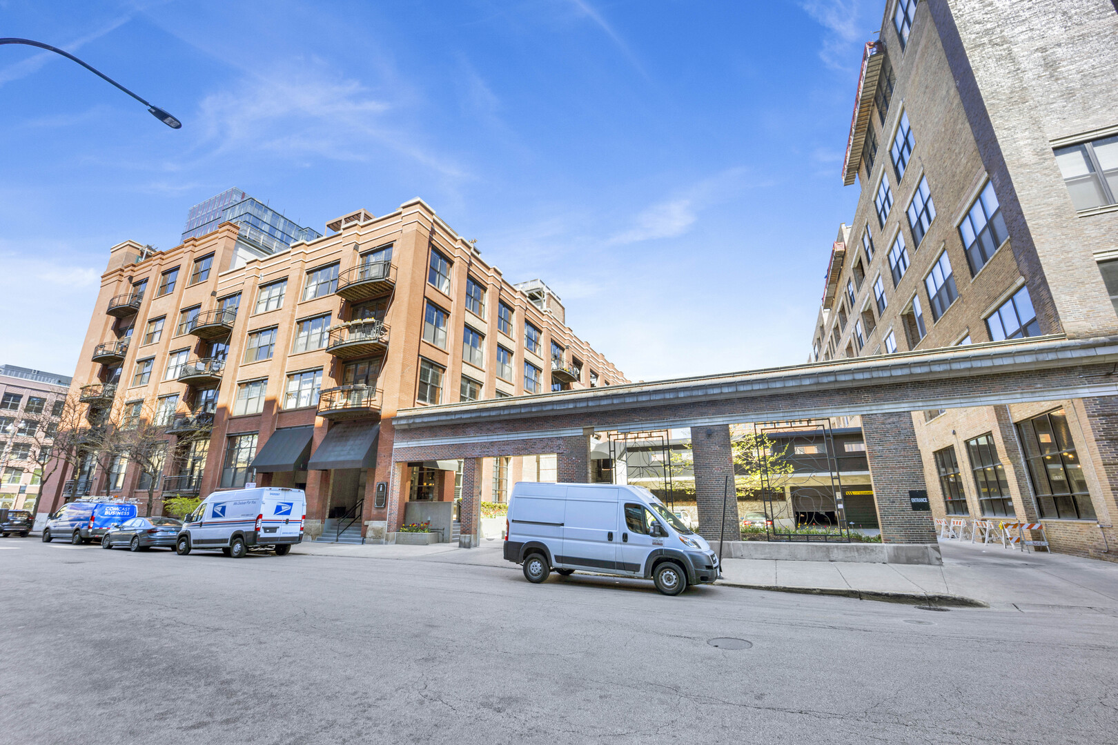 a car parked in front of a building