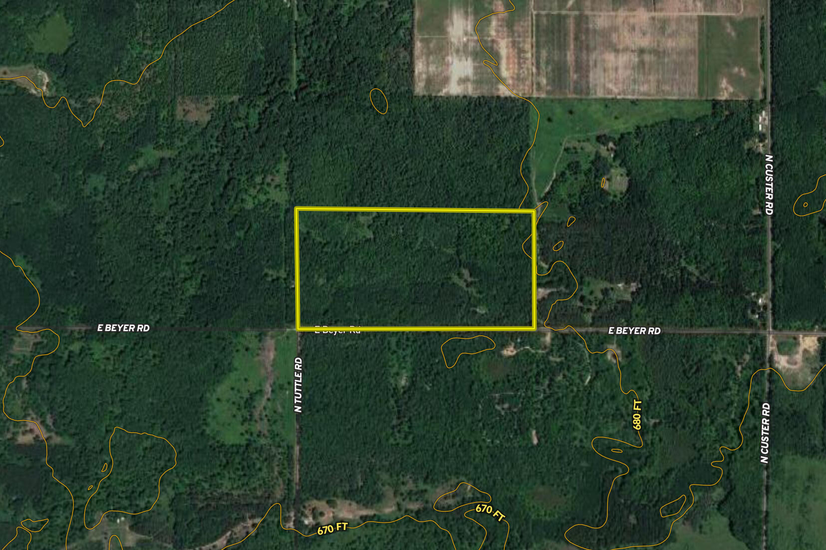 1878 East Beyer Road Free Soil, MI 49411 - Photo 49 of 49 Contour Lines
