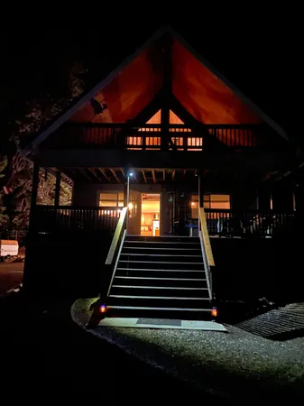 a view of a entryway door of the building