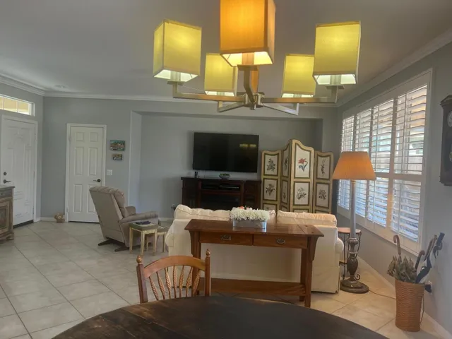 a outdoor living space with furniture