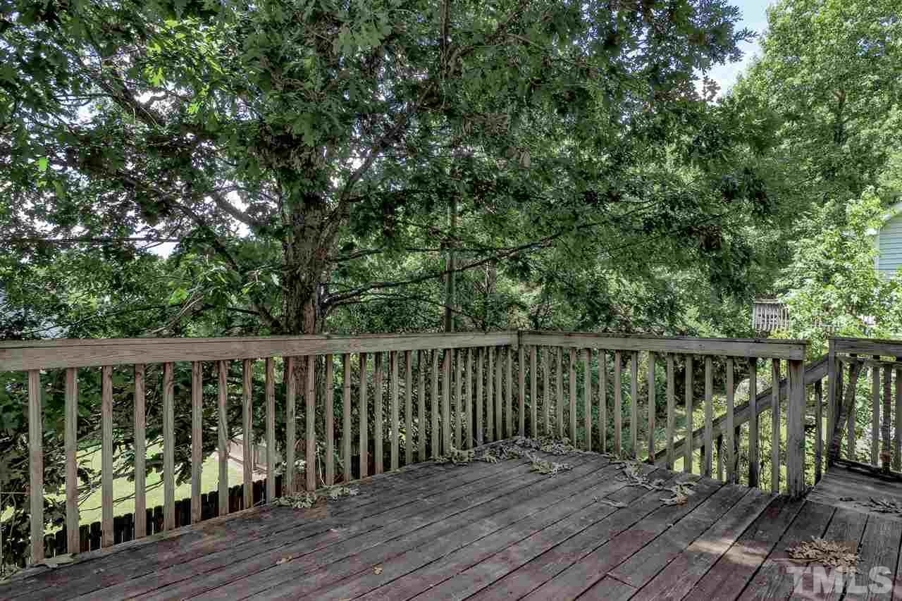 3121 Stedman Drive Raleigh, NC 27607 - Photo 23 of 25 a balcony with wooden floor and fence