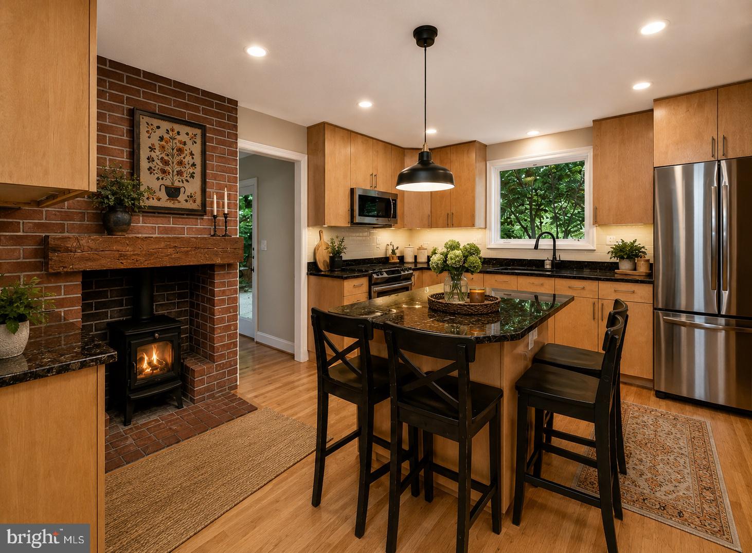 1100 Notley Road Silver Spring, MD 20904 - Photo 7 of 54 Virtually Staged Updated Kitchen w/ cozy fireplace
