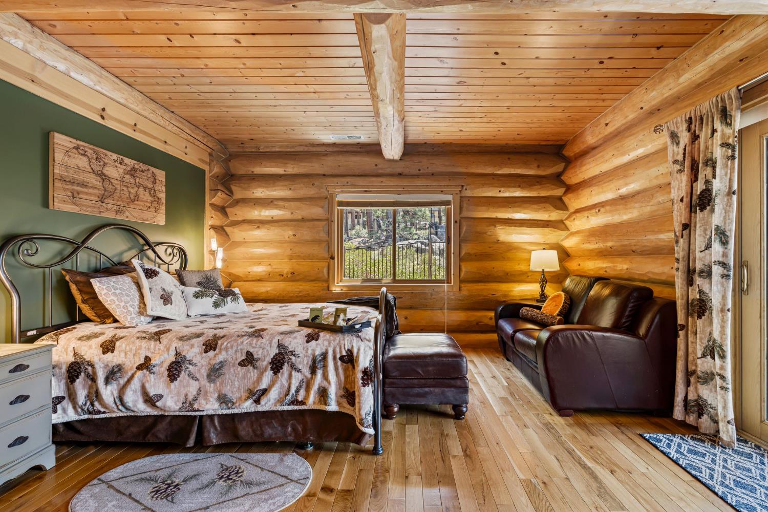 3589 Rocky Point Road South Lake Tahoe, CA 96150 - Photo 21 of 95 a bedroom with furniture and wooden floor