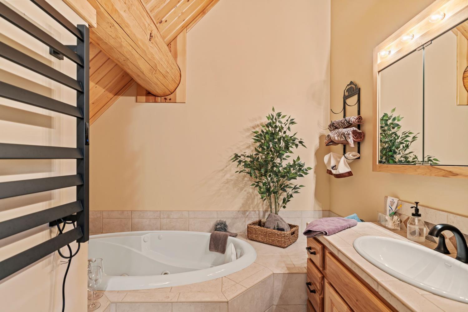 3589 Rocky Point Road South Lake Tahoe, CA 96150 - Photo 46 of 95 a bathroom with a sink and a mirror