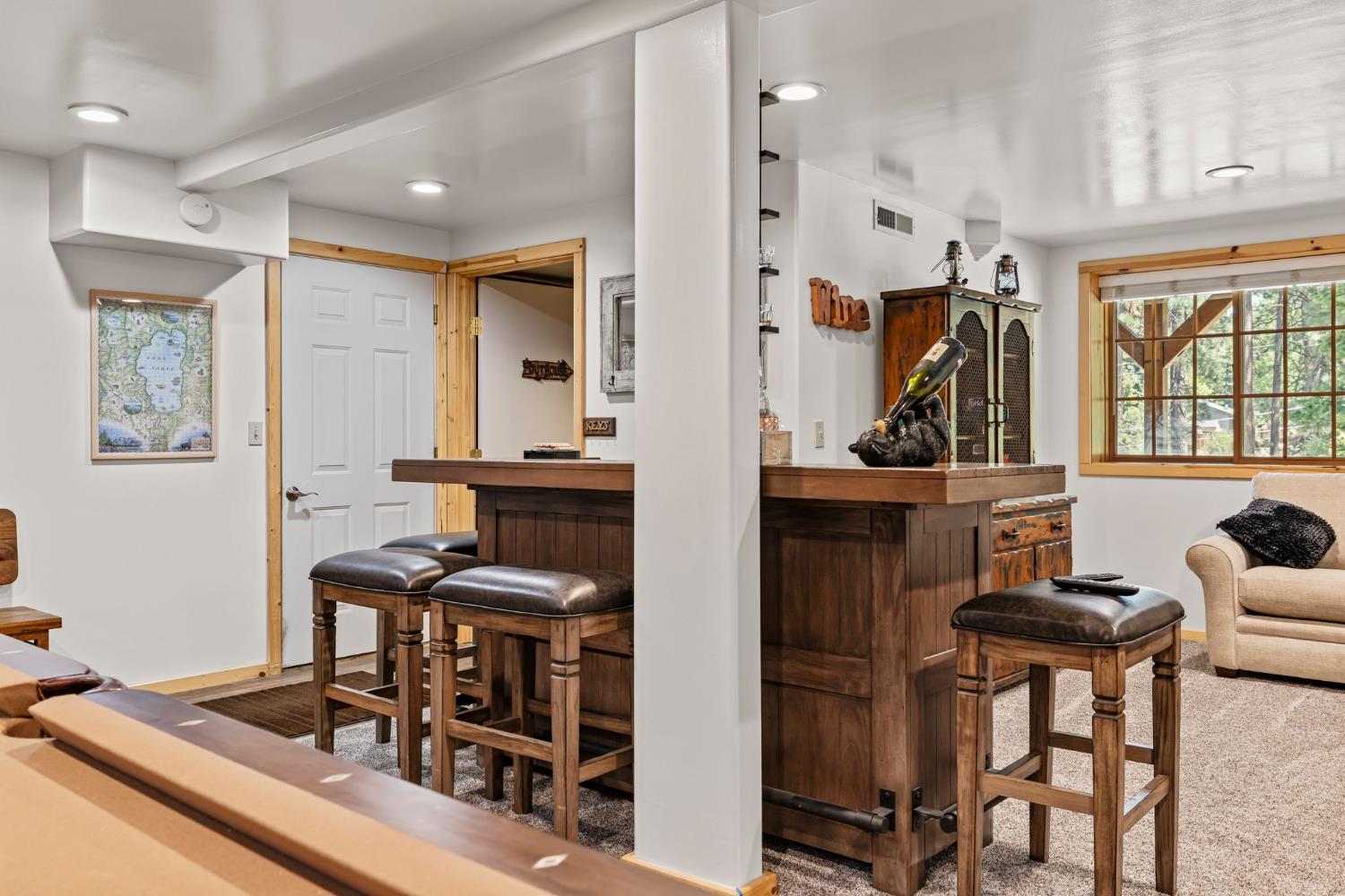 3589 Rocky Point Road South Lake Tahoe, CA 96150 - Photo 55 of 95 a view of a workspace with furniture and a window