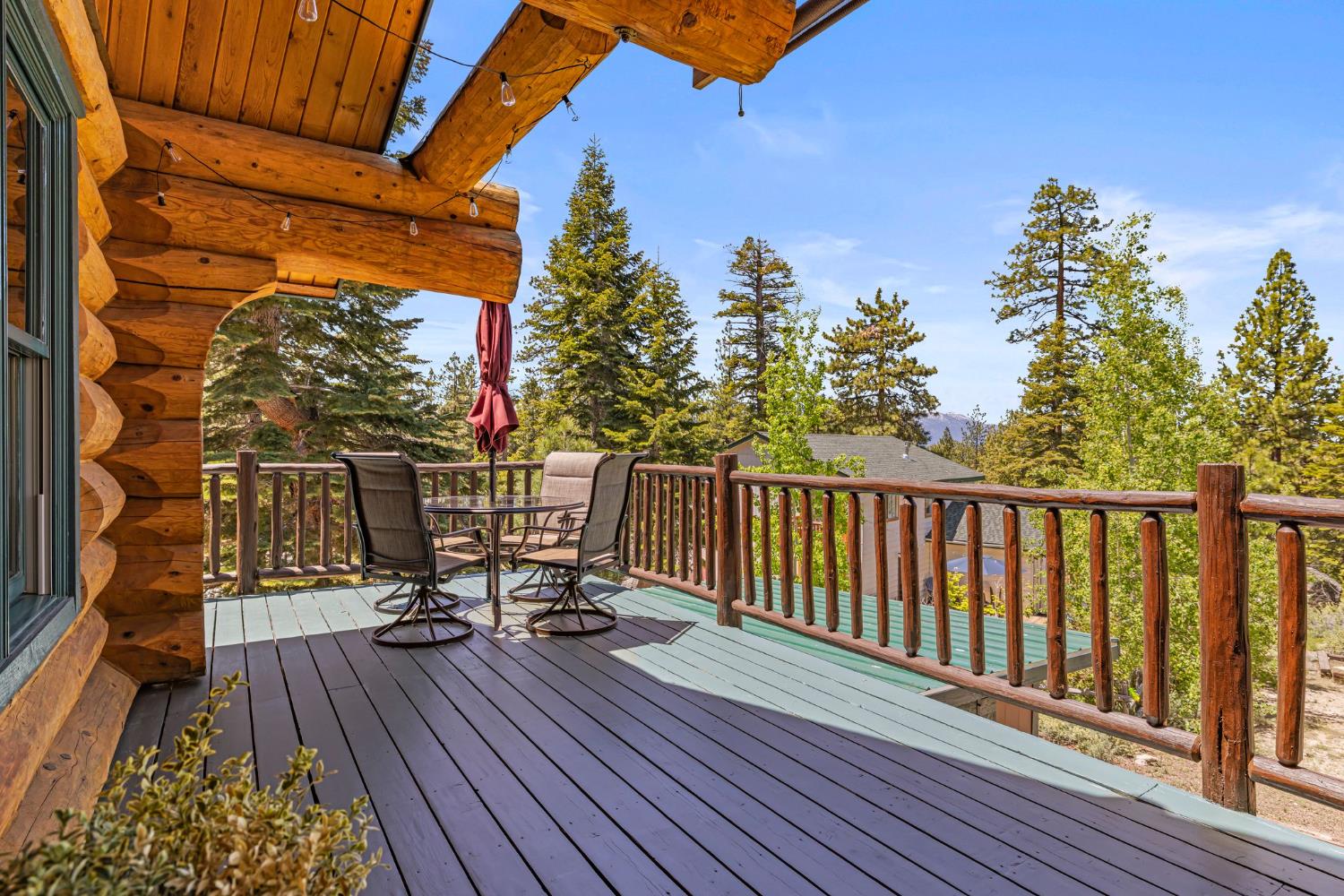 3589 Rocky Point Road South Lake Tahoe, CA 96150 - Photo 62 of 95 a view of balcony with wooden floor and iron fence