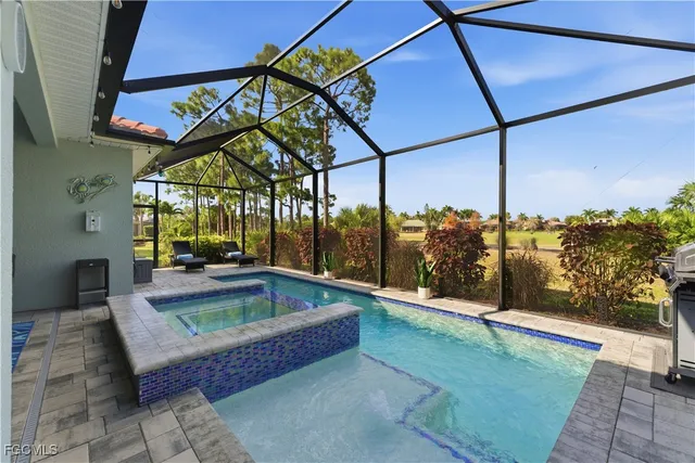 a outdoor space with lots of water fountain and sitting area