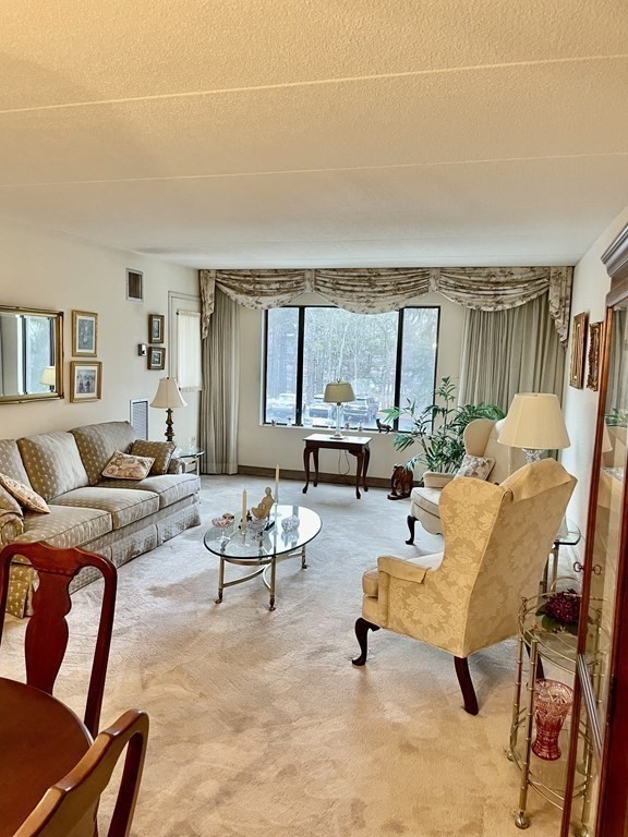 1550 Worcester Road, Unit 114 Framingham, MA 01702 - Photo 11 of 21 a living room with furniture and a large window