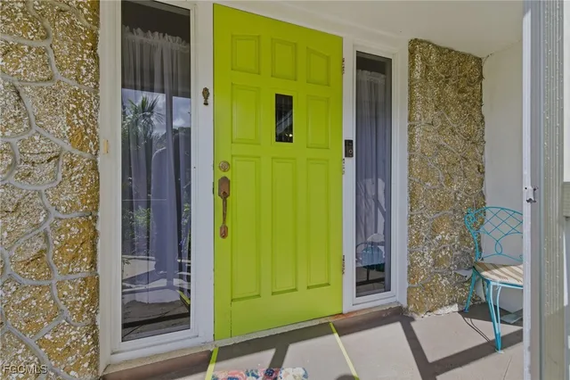 a view of a entryway door of the house