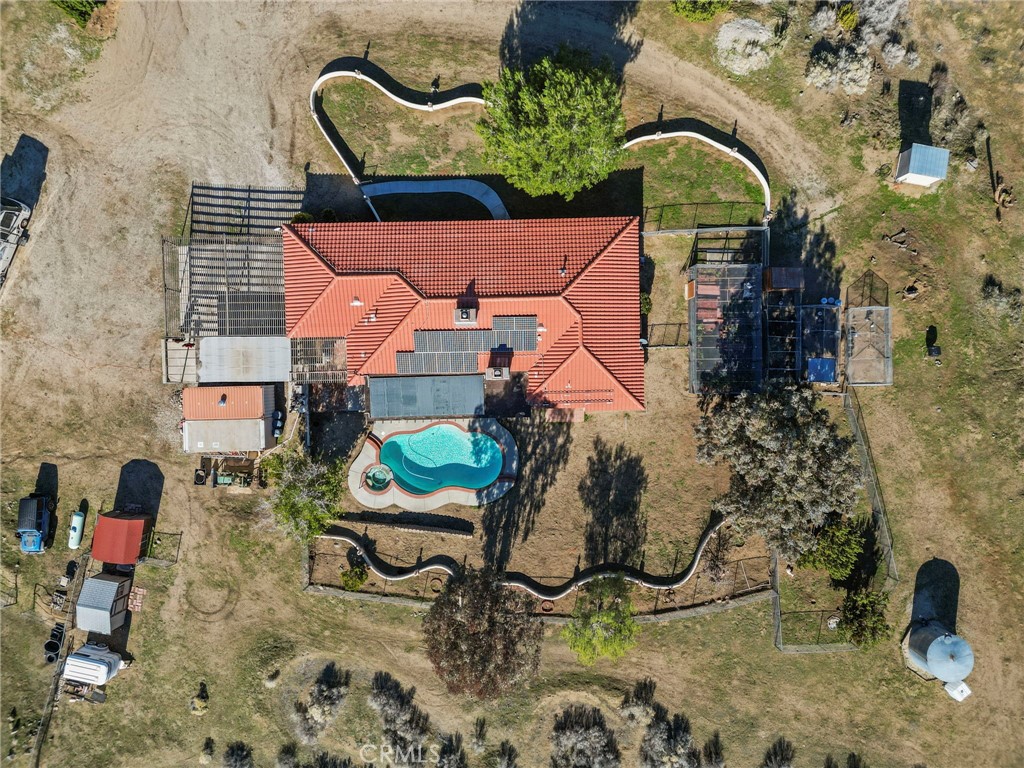 902 Searchlight Ranch Road Acton, CA 93510 - Photo 45 of 52 an aerial view of a house with a garden