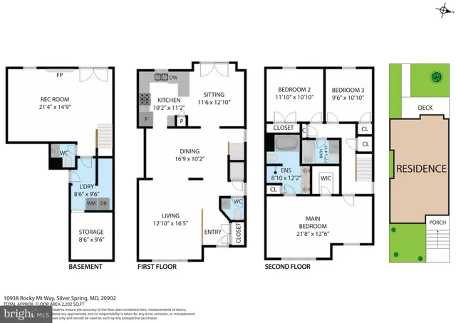 $585,000 | 10934 Rocky Mt Way, Silver Spring, MD 20902