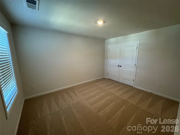 an empty room with a workbench