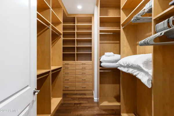 a view of closet area