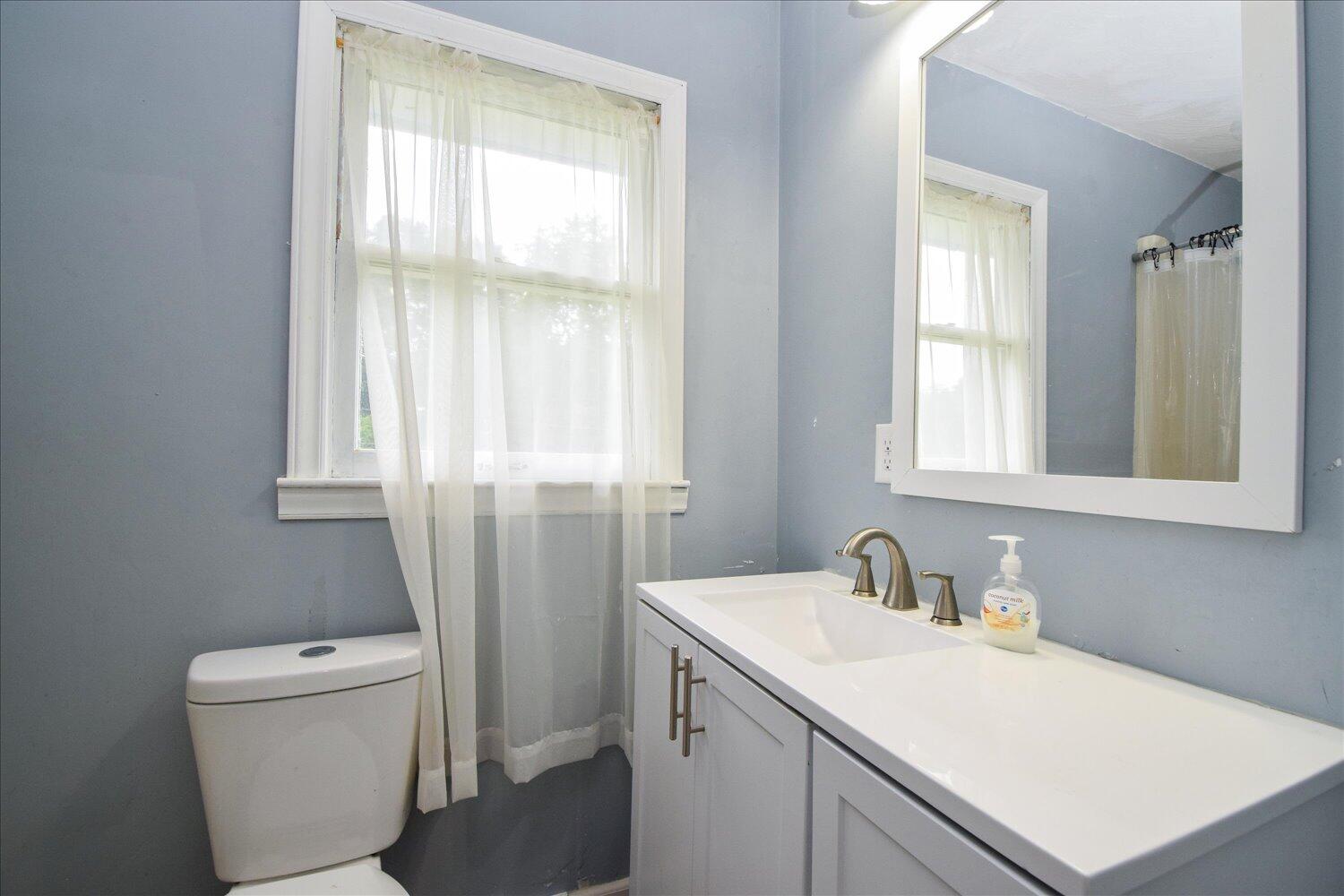 1316 Dudley Road Moneta, VA 24121 - Photo 19 of 37 a bathroom with a sink toilet and window