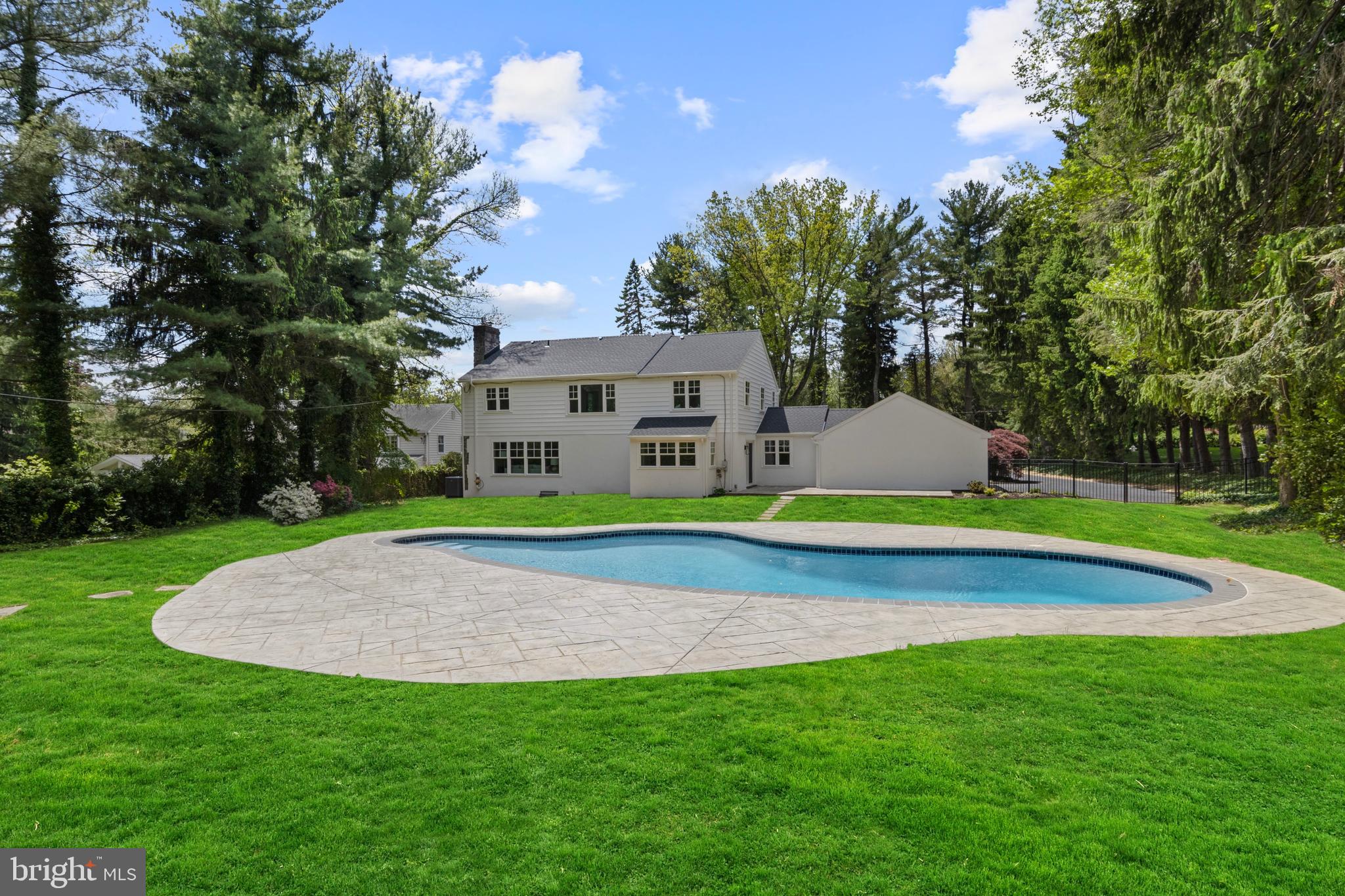 1611 Lark Lane Villanova, PA 19085 - Photo 59 of 67 gorgeous level rear yard, with pool