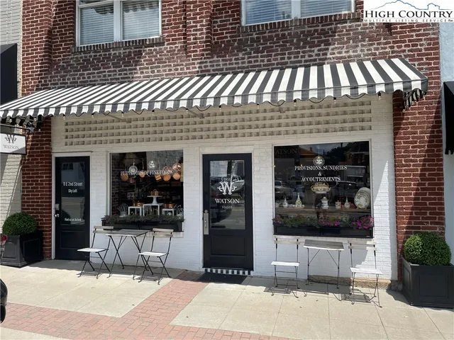 a front view of a building with street