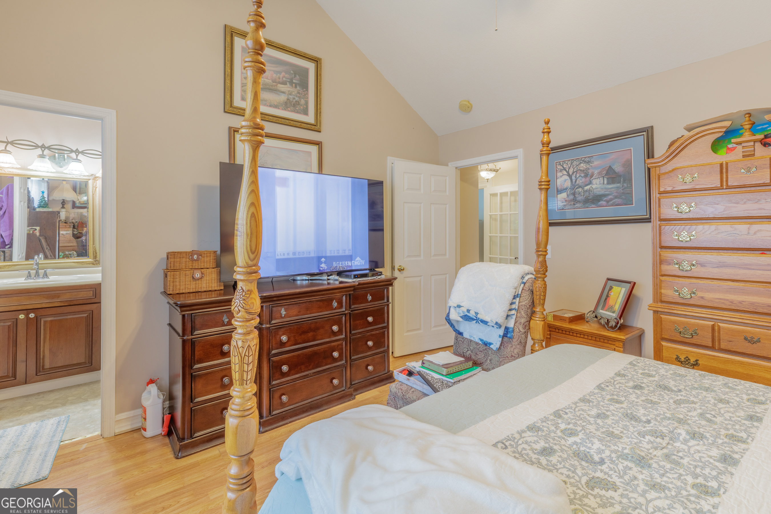 765 Greenbush Road LaFayette, GA 30728 - Photo 14 of 68 a bedroom with a bed and wooden floor