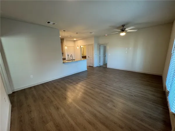 a storage room with empty racks