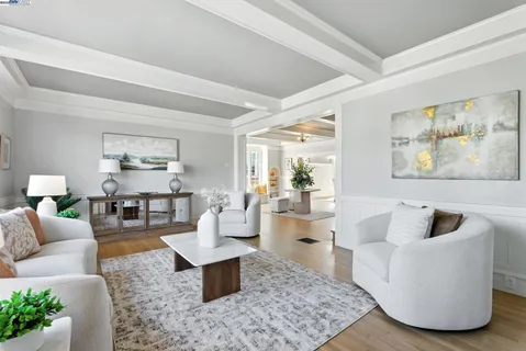 a living room with furniture and a couch