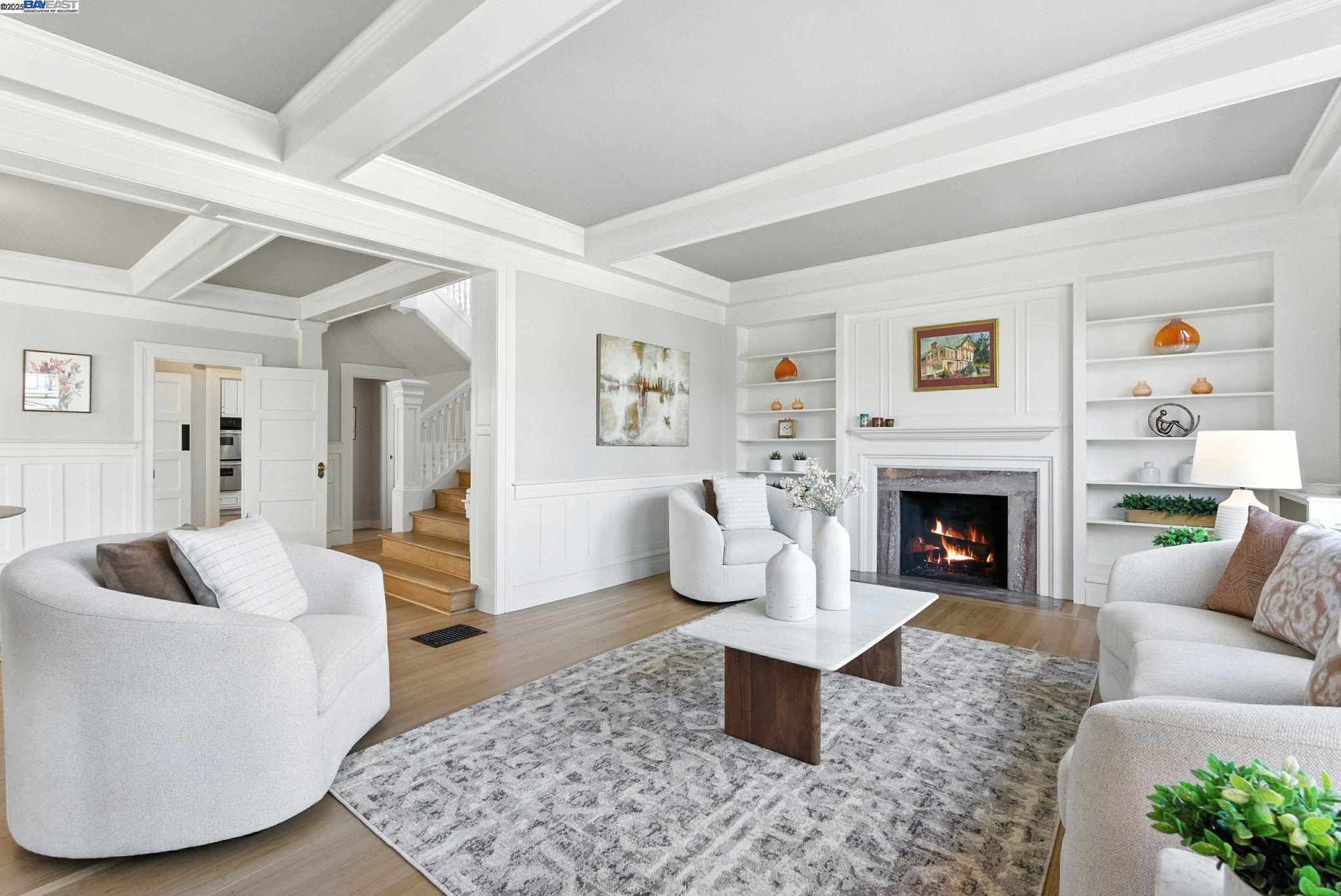 1247 Sherman Street Alameda, CA 94501 - Photo 31 of 50 a living room with furniture and a fireplace