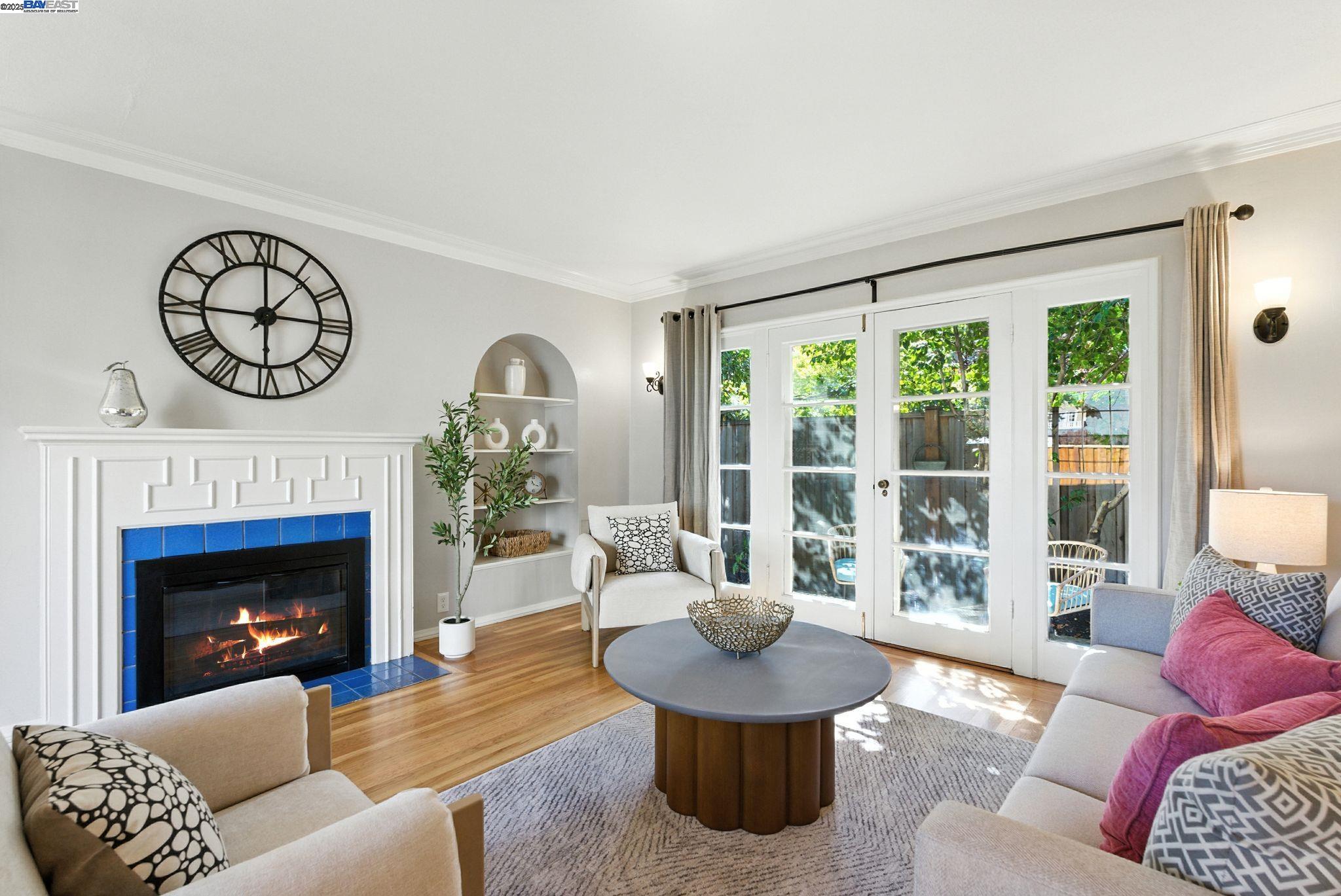 1247 Sherman Street Alameda, CA 94501 - Photo 47 of 50 a living room with furniture and a fireplace
