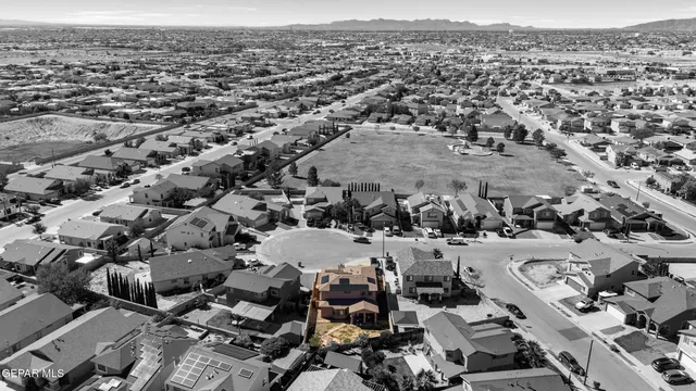 an aerial view of a city