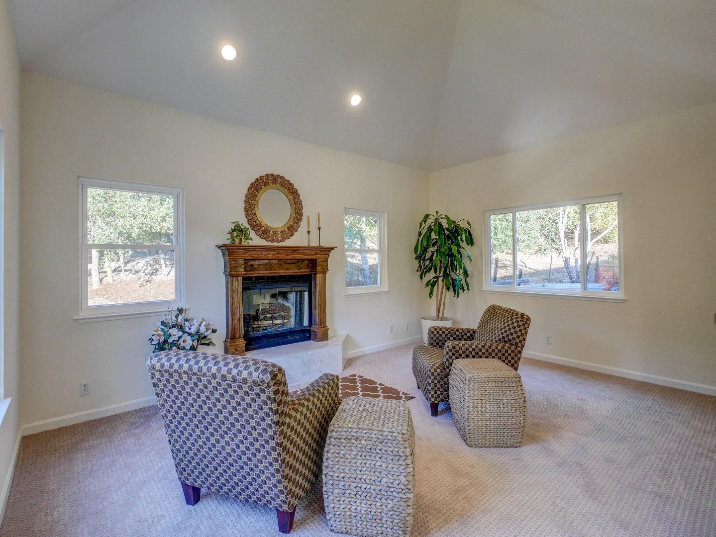 40 Nunes Road Watsonville, CA 95076 - Photo 16 of 42 a living room with furniture a fireplace and a potted plant