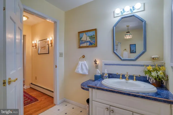 a workspace with furniture and a window