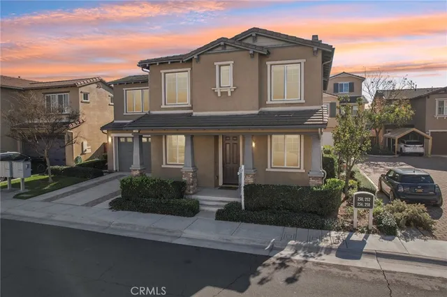 a front view of a house