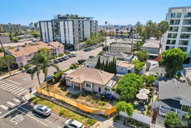 an aerial view of multiple house