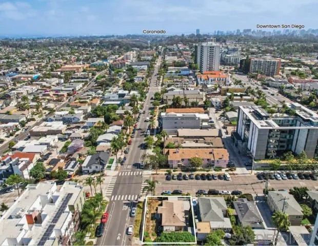 an aerial view of a city