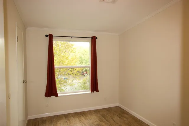 an empty room with a window