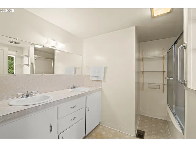 a kitchen with a sink cabinets and counter space