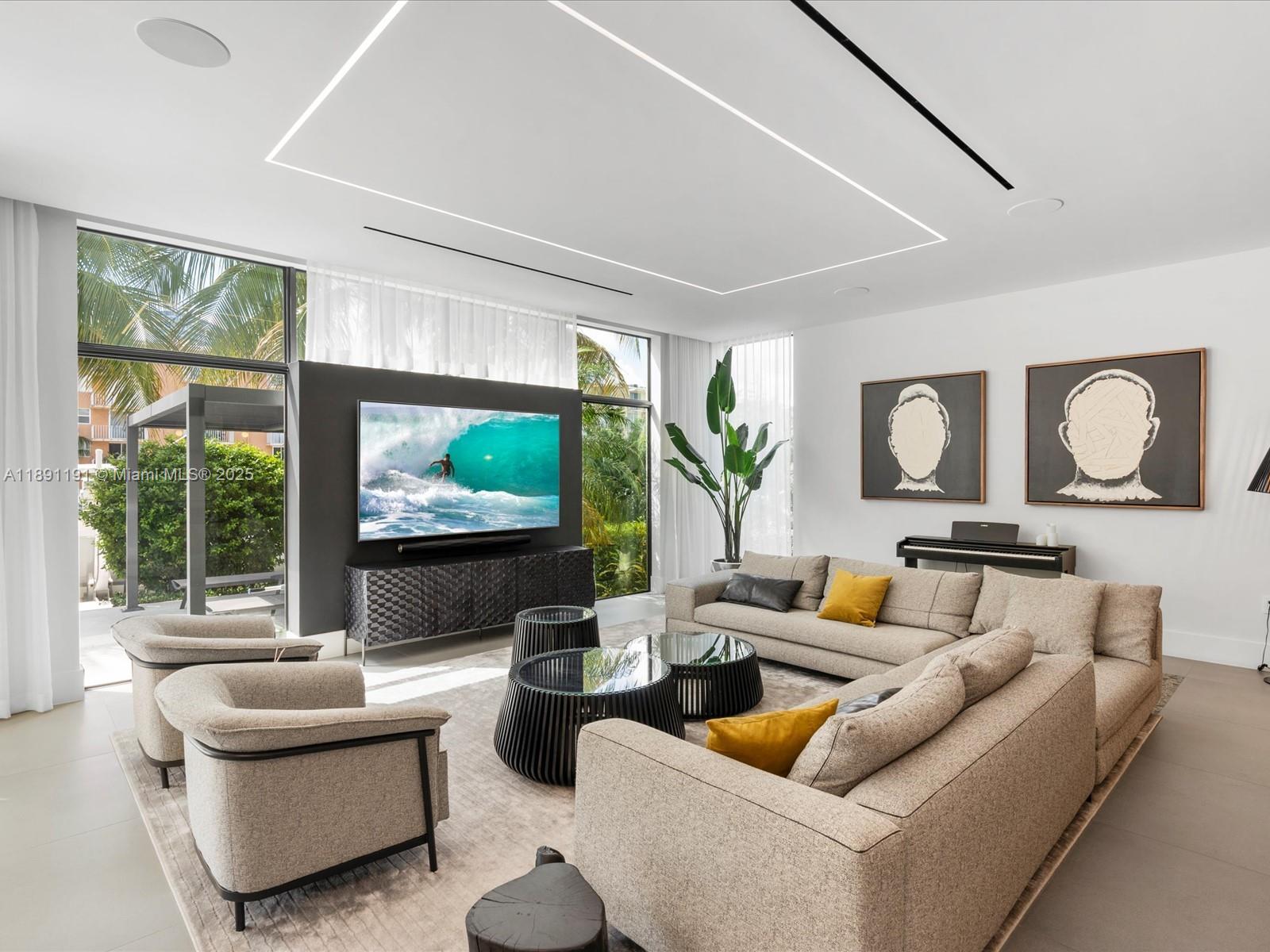 1736 Southeast 14th Street Fort Lauderdale, FL 33316 - Photo 16 of 54 a living room with furniture and a large window
