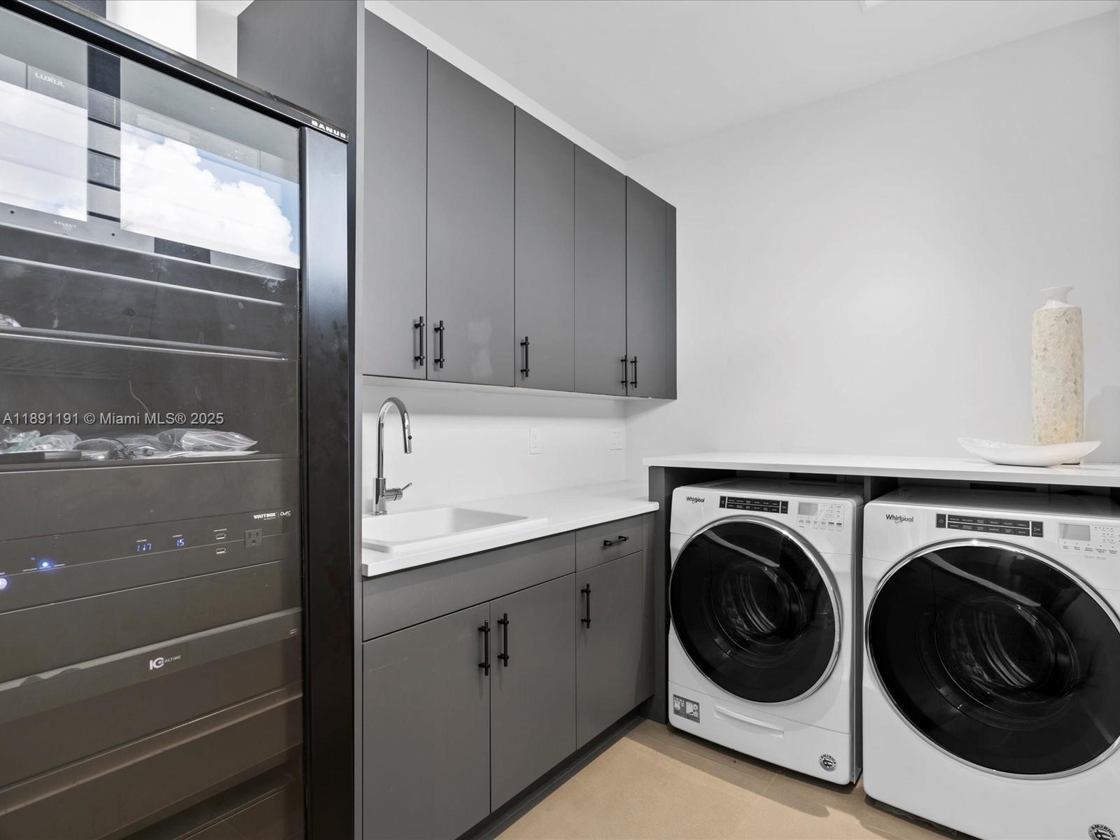 1736 Southeast 14th Street Fort Lauderdale, FL 33316 - Photo 28 of 54 a utility room with sink dryer and washer