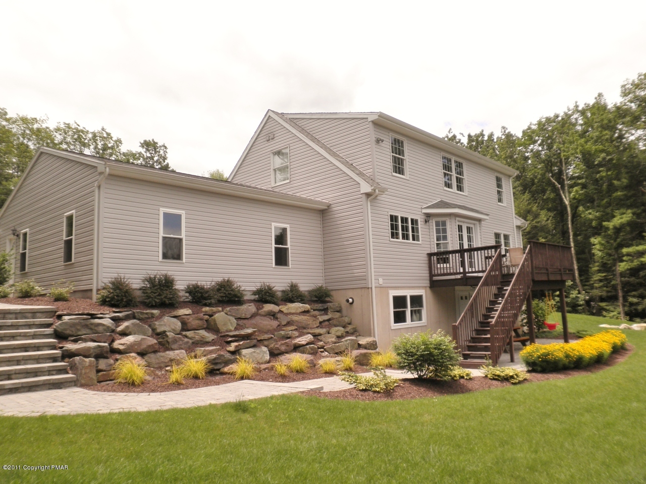 22 Turkey Ridge Kunkletown, PA 18058 - Photo 4 of 29 Rear With Deck and Stone Paver Patio