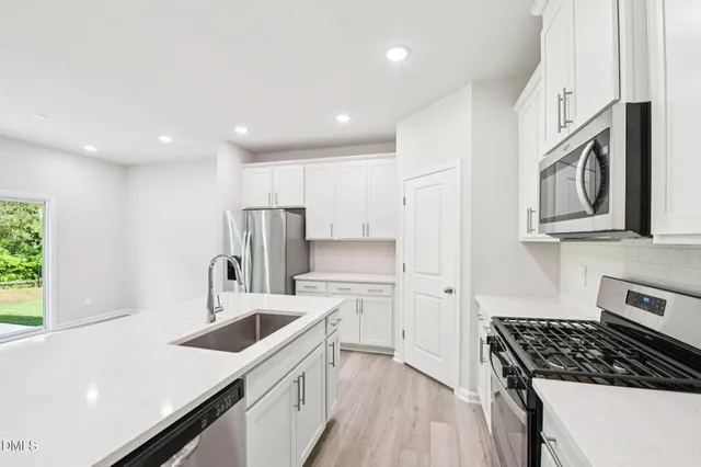 an empty room with an entryway