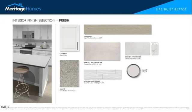 a view of kitchen with refrigerator sink and microwave