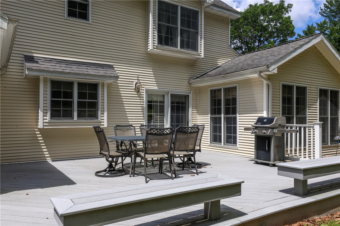 3200 Goff Road Corning, NY 14830 - Photo 49 of 50 Another deck view shows built-in seating.