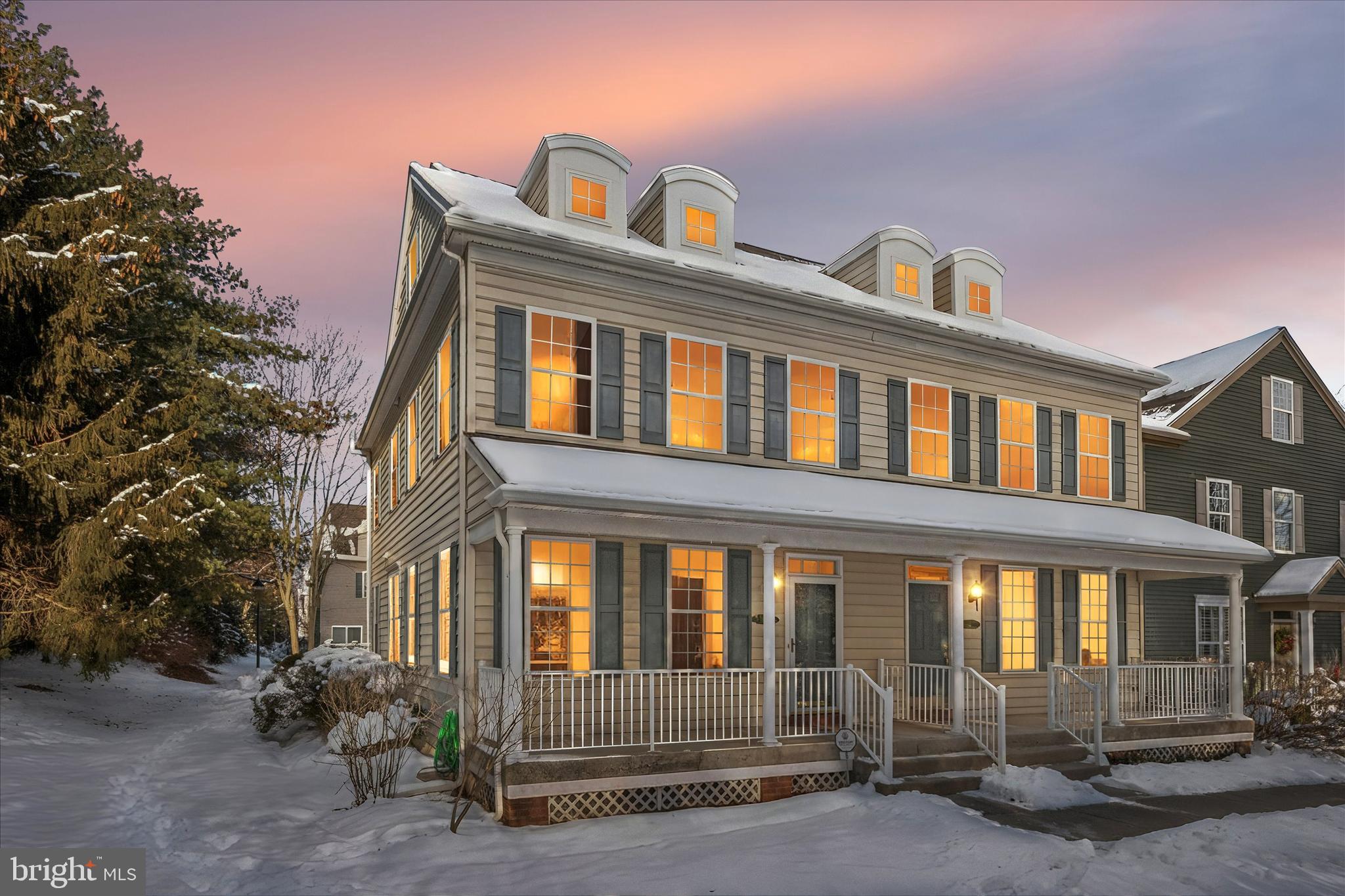 a front view of a building