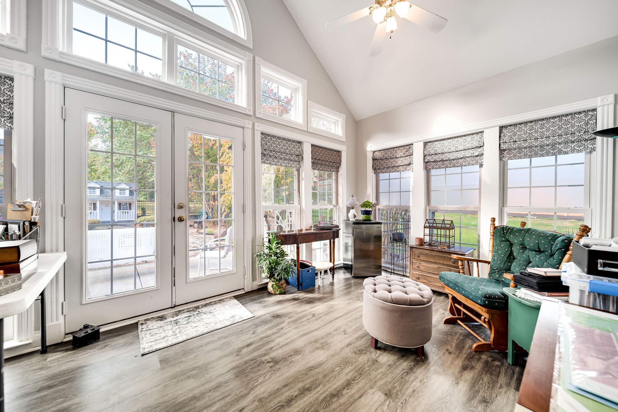 3679 Tyree Springs Road Cottontown, TN 37048 - Photo 28 of 46 What a beautiful sun room! These windows and doors are just stunning.