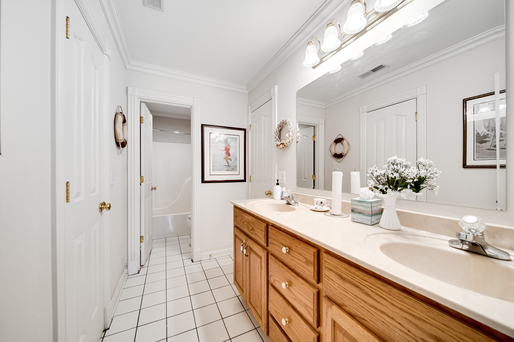 3679 Tyree Springs Road Cottontown, TN 37048 - Photo 41 of 46 Another full bath with a dual sink vanity!